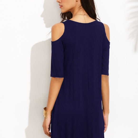 COLD SHOULDER TEE DRESS - Picture 2 of 4